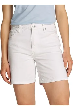 Tommy Hilfiger Damskie spodenki DNM Straight RW WHITE WW0WW45924, białe, NI28, , 54