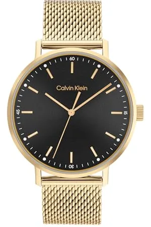 Calvin Klein Analogowy zegarek kwarcowy dla mężczyzn, kolekcja Modern Mesh z bransoletką skórzaną lub ze stali nierdzewnej, z elementami lub siatką, , bransoletka
