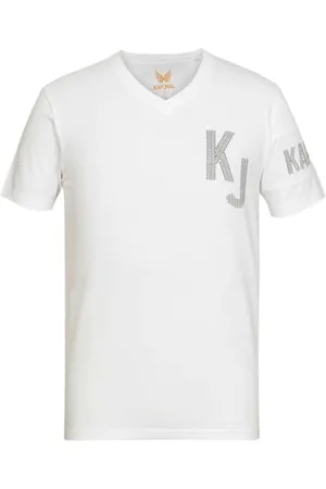 Kaporal 5 Męska koszulka z krótkim rękawem, 95% bawełna - 5% elastan, slim fit, dekolt w serek, kolor , rozmiar 2XL, , XXL