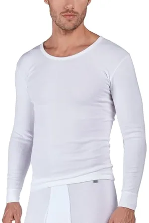 HUBER Męska koszula komfortowa Langarm Undershirt, Zielony (biały 0500), XL