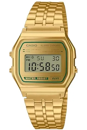 Casio Męski cyfrowy zegarek kwarcowy z bransoletą ze stali nierdzewnej A158WEGV-9AEF-AMFBM-EU, , A158WEGV-9AEF-AMZUK