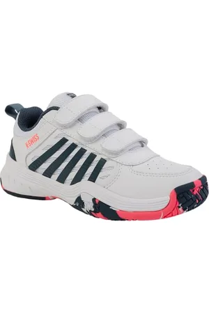 K-Swiss Court Express 2 Strap buty tenisowe, białe/Stargazer/Neon Blaze, rozmiar 28,5 EU, , 28.5 EU