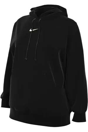 Nike DQ5860-010 W NSW PHNX FLC OS PO Hoodie Długa koszulka Black/Sail M