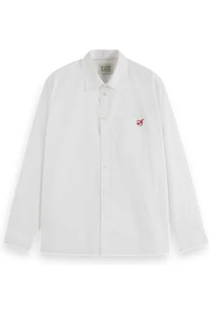 Scotch&Soda Core - The Free Spirit Peace Bird Poplin Shirt, , 38