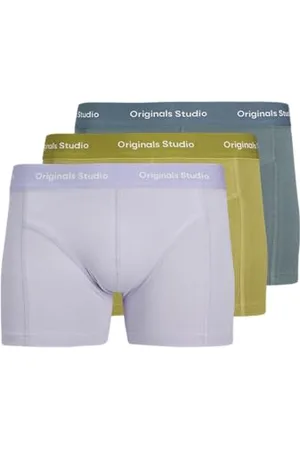 JACK & JONES Męskie bokserki Jacvesterbro Solid Trunks 3 Pack Noos, Stormy Weather, x_l (3 sztuki), , x_l