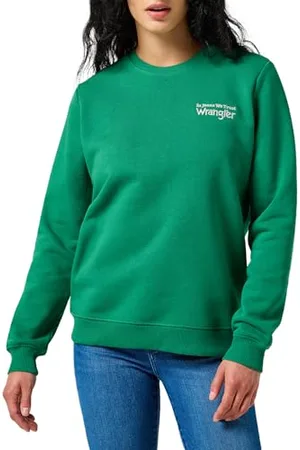 Wrangler Regularna bluza damska, zielona zieleń, XL, , XL