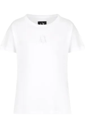Armani Exchange Damska koszulka Icon Project, Błyszczące Logo, , S