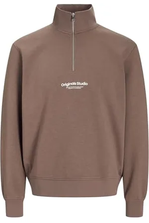 JACK & JONES Jorvesterbro Sweat Quarter Zip Hn Noos, , XXL