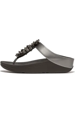 FitFlop Damskie sandały FINO Bombka z koralikami, czarny (Pewter Black), 36 EU, , 36 EU