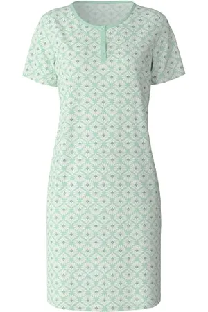 Calida Damska koszula nocna Flower Nights, soft Green, Regular, , rozmiar uniwersalny
