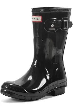 Hunter Damskie Oryginalne Krótkie Buty Wellington z krótkim połyskiem