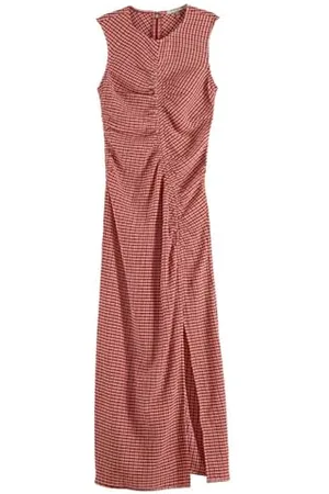 Scotch&Soda Structured Gingham Midi Dress, Roadside Red/Cotton Candy 624, S
