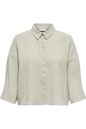 JDY THEIS 3/4 Crop Shirt WVN Dia NOOS, , S