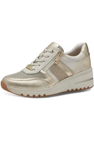 Marco Tozzi Damskie buty sportowe 2-23732-44, kremowe, 41 EU, , 41 EU