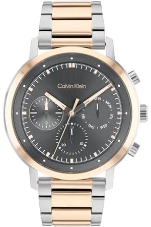 Calvin Klein Multi cyferblat kwarcowy zegarek męski z czarną bransoletką ze stali nierdzewnej, , bransoletka