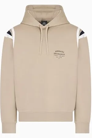 Armani Exchange Sweter z kapturem z małym logo, Cashew Roasted, M, , M