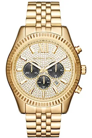 Michael Kors Lexington zegarek dla mężczyzn, mechanizm chronografu z paskiem ze stali szlachetnej lub skóry