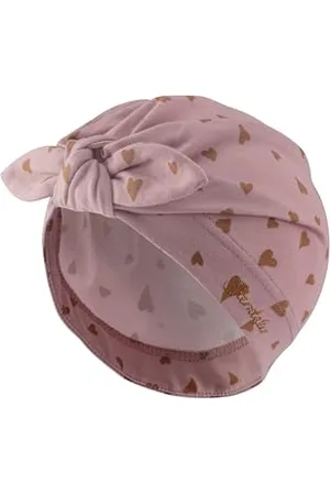 Sterntaler Dziewczęca czapka z węzłem z nadrukiem w serce, czapka beanie, , 55