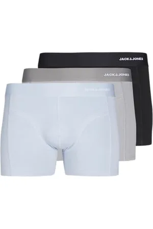 JACK & JONES Męskie bokserki Jaccrew Bamboo Trunks 3 Pack Sn, czarne, xx_l (3 sztuki), , xx_l