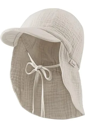 Sterntaler Czapka z daszkiem unisex z ochroną karku, z bawełny, muślinu, kapelusz przeciwsłoneczny, , 51