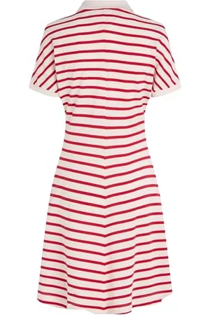 Tommy Hilfiger Damska sukienka polo LYOCELL OPEN-NK F&F WW0WW44513, beżowa, XXL, , XXL