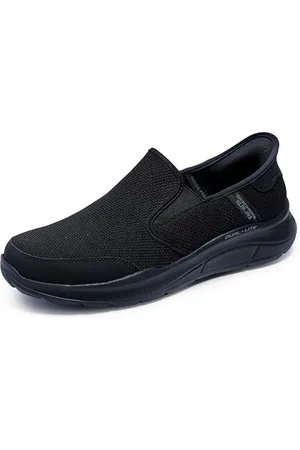 Skechers Męskie trampki wsuwane bez użycia rąk Equalizer 5.0 DRAYZE, czarne siateczki/Duraleather/czarne wykończenie, 39 EU, , 39.5 EU