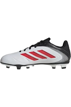 adidas Uniseks - dzieci COPA PURE III CLUB FG/MG Football boots Kids, Cloud White/Lucid Red/Core Black, 38 2/3 EU