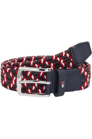Tommy Hilfiger Męski elastyczny pasek ze skóry Denton, 3,5 AM0AM13375, , 95, , 95
