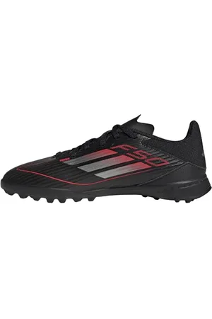 adidas Uniseks - dzieci F50 LEAGUE Football boots Turf Kids, Core Black/Iron Metallic/Lucid Red, 35 EU