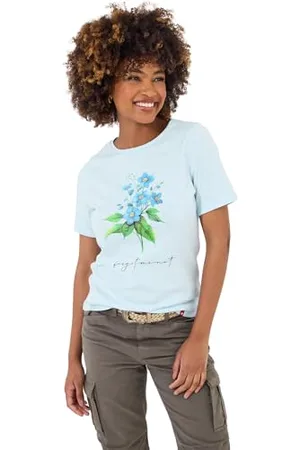 Joe Browns Moda damska Forget Me Not Floral koszulka z krótkim rękawem z grafiką, , 44