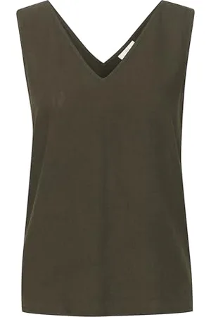 Kaffe Damski tank top z dekoltem w serek Regularny krój z szerokimi ramionami dla kobiet, , 38