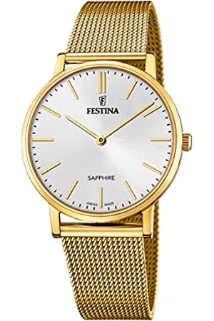 Festina Męski analogowy zegarek kwarcowy z bransoletą ze stali nierdzewnej F20022/1, , bransoletka