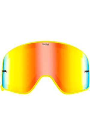 Oneal | Części zamienne do gogli motocrossowych | Motocykl Enduro | Soczewki magnetyczne z poliwęglanu, wysokiej jakości i odporne na uderzenia | B 50 Goggle Yellow Spare Leans | Radium Red
