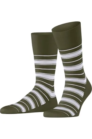 Falke Mężczyźni Skarpety Shirtline M So bawełna z wzorem 1 Para, , 43-44