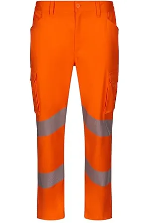 Velilla 303009S Spodnie ze stretchem z segmentową taśmą, fluorescencyjne pomarańczowe, rozmiar S, , S