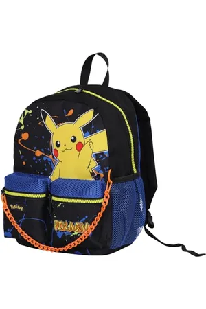 7 for all Mankind Plecak szkolny Pokemon, przedszkole i wypoczynek, niebieski i żółty, dla dzieci i młodzieży, z podwójną kieszenią z przodu, , Taglia unica, Casual