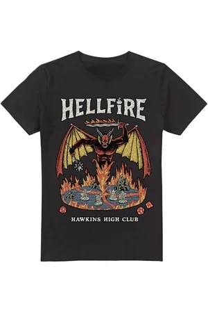 Stranger Things Vintage Hawkins High Hellfire koszulka unisex, czarna, XXL, , XXL