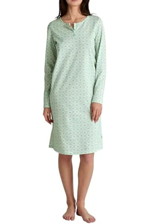 Calida Damska koszula nocna Flower Nights, soft Green, Regular, , rozmiar uniwersalny