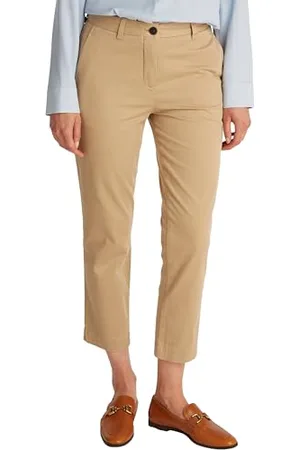 Tommy Hilfiger Damskie CO STRETCH GMD SLIM CHINO WW0WW45920, Beżowe, 44, , 44 EU