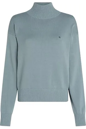 Calvin Klein Jeans Damski sweter Monogram Embro z wysokim dekoltem J20J224806 Sweter, , XL, , XL
