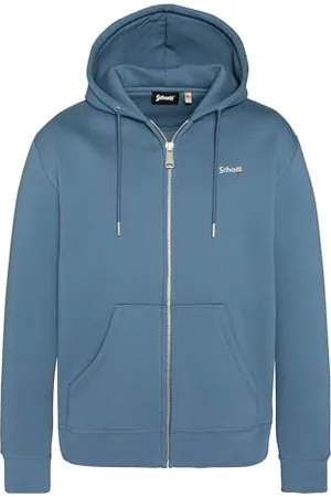 Schott NYC Bluza z kapturem na zamek błyskawiczny z haftem Schott, SWCASUAL3, , M