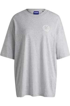 HUGO BOSS Damska koszulka oversize Tee_B_2, Open Grey64, , L