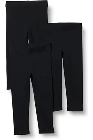 Amazon Legginsy dziewczęce, zestaw 3 sztuk, czarne, 11-12 lat