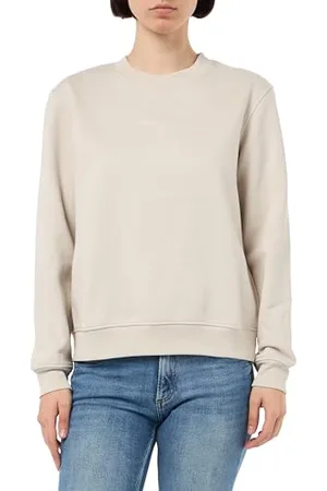 Calvin Klein Jeans Damska bluza InstITUTIONAL GRAPHIC CREWNECK J20J224731, szara (Moonbeam), S, , S