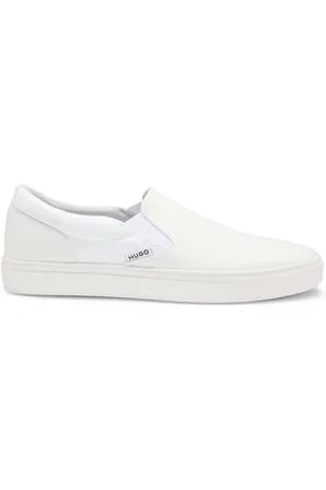 HUGO BOSS Morrie_Slon_rnmono, ślizgać się na męskim, białym, 45 EU, , 45 EU
