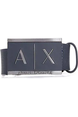 Armani Exchange Męski pasek z logo Placque, , 46 PL