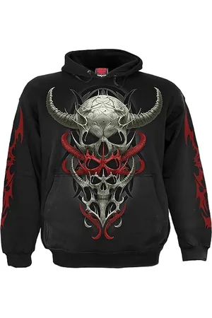 Spiral Skull Synthesis - bluza z kapturem czarna, , S