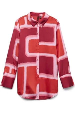 VERO MODA Vmreba Silba Ls Long Shirt WVN Ga, , S