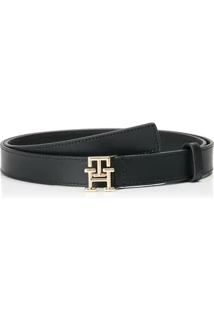 Tommy Hilfiger Damski regulowany pasek TH LOGO 2.5 AW0AW17248, BEŻOWY (czarny), 100, , 100