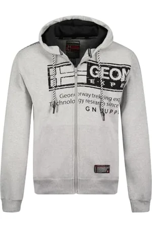 Geographical Norway Fernando Męska bluza z kapturem z kieszenią kangurka - Bluza z logo bluza z kapturem z kapturem ciepły długi rękaw - męska wiosna lato jesień zima ( L), , L